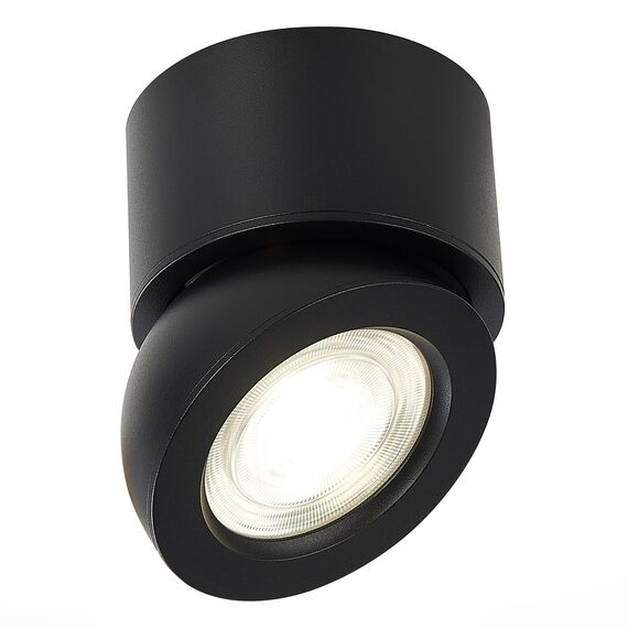 ST LUCE ST654.432.10 Светильник потолочный Черный LED 1*10W 3000K 850Lm Ra>90 38° IP20 D95xH96 180-240V