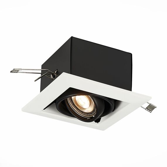 ST LUCE ST250.548.01 Светильник встраиваемый. Черный GU10 1*50W  L126xW126xH70 220V Без ламп