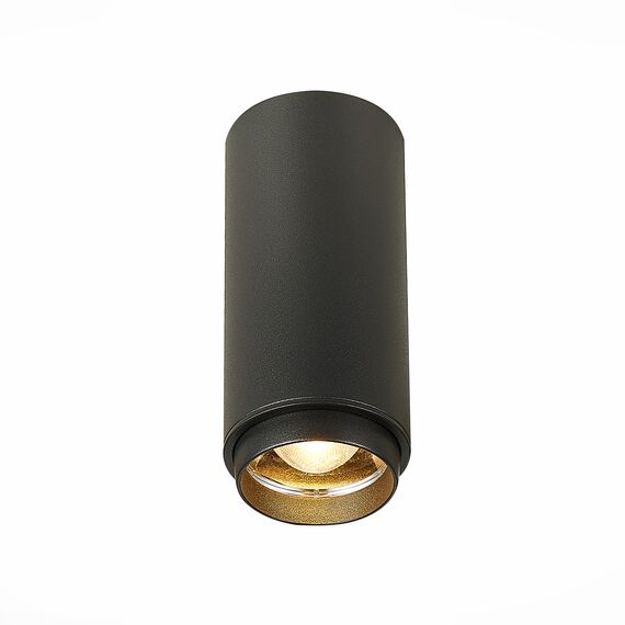 ST LUCE ST600.432.10 Светильник потолочный Zoom Черный LED 1*10W 3000K 1 000Lm Ra>80 15-60° IP20 D59xH130 17
