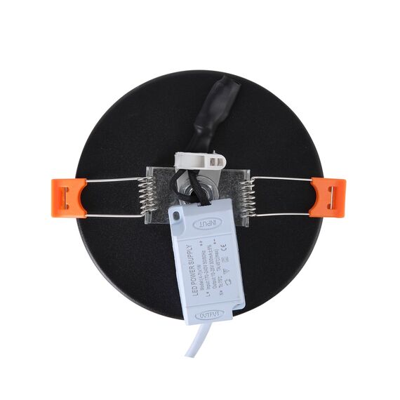 ST LUCE ST104.402.06 Светильник встраиваемый Черный LED 1*6W 3000K 468Lm Ra>80 120° IP20 D110xH20 170-240V, изображение 3
