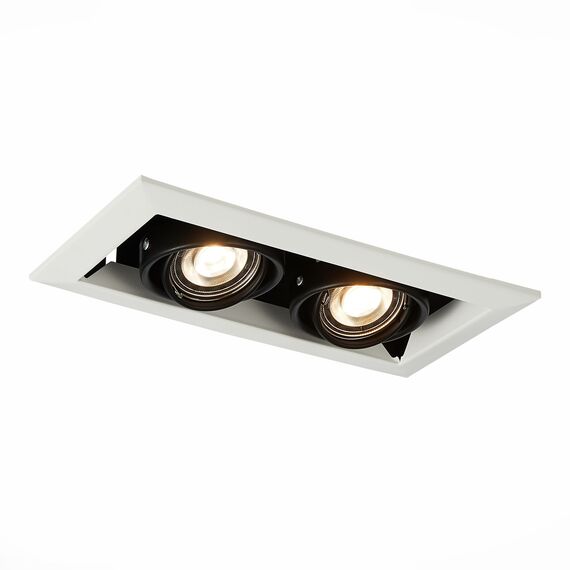 ST LUCE ST250.548.02 Светильник встраиваемый. Черный GU10 2*50W  L245xW126xH70 220V Без ламп, изображение 2