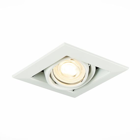 ST LUCE ST250.558.01 Светильник встраиваемый. Черный, Белый GU10 1*50W  IP20 L126xW126xH70 220V Без ламп, изображение 2
