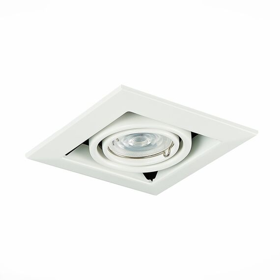 ST LUCE ST250.558.01 Светильник встраиваемый. Черный, Белый GU10 1*50W  IP20 L126xW126xH70 220V Без ламп, изображение 6