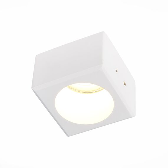ST LUCE ST252.508.01 Светильник встраиваемый. из гипса Белый GU10 1*50W  IP20 L80xW80xH52 180-240V Без ламп, изображение 2
