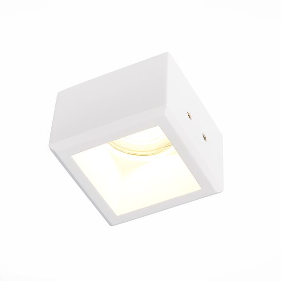 ST LUCE ST252.518.01 Светильник встраиваемый. из гипса Белый GU10 1*50W  IP20 L80xW80xH52 180-240V Без ламп, изображение 2