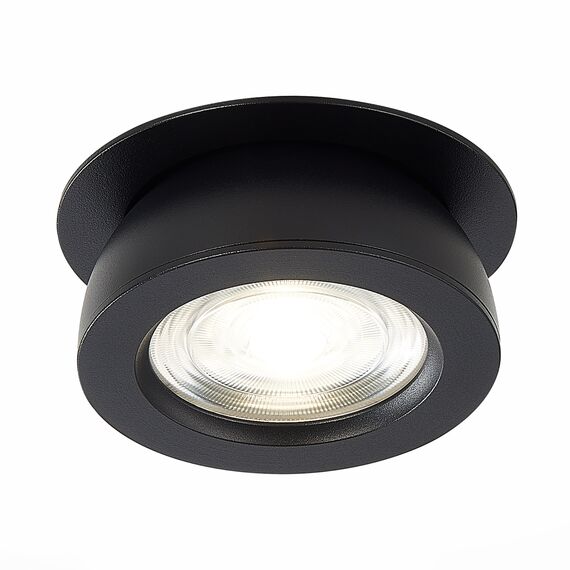 ST LUCE ST654.438.10 Светильник встраиваемый. Черный LED 1*10W 3000K 850Lm Ra>90 38° IP20 D109xH60 180-240V, изображение 2