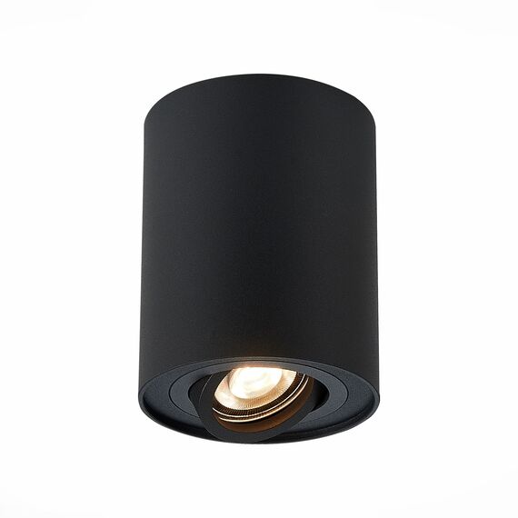 ST LUCE ST108.417.01 Светильник потолочный Черный GU10 1*50W  IP20 D98xH124 220V Без ламп