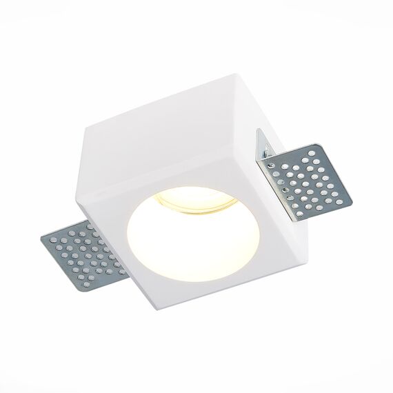 ST LUCE ST252.508.01 Светильник встраиваемый. из гипса Белый GU10 1*50W  IP20 L80xW80xH52 180-240V Без ламп