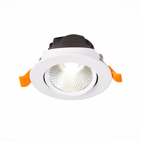 ST LUCE ST211.538.06.24 Светильник встраиваемый. Белый LED 1*6W 3000K 480Lm Ra80 24° IP20 D86xH50 220-240V