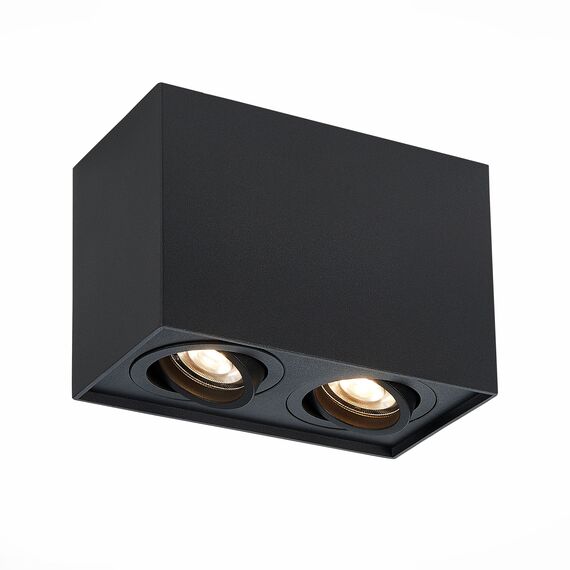 ST LUCE ST109.407.02 Светильник потолочный Черный GU10 2*50W  L181xW100xH123 220V Без ламп