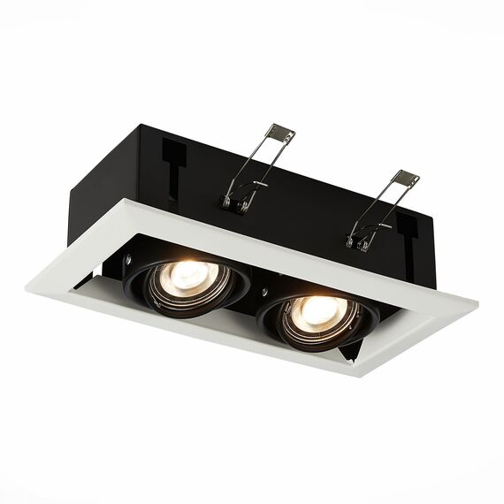 ST LUCE ST250.548.02 Светильник встраиваемый. Черный GU10 2*50W  L245xW126xH70 220V Без ламп
