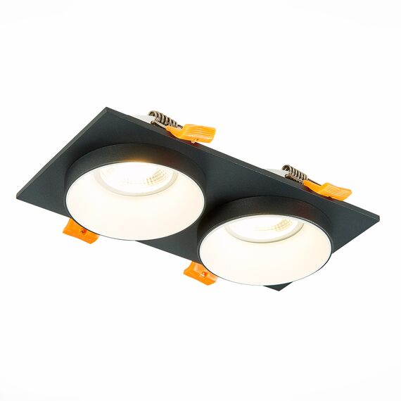 ST LUCE ST206.428.02 Светильник встраиваемый. Черный GU10 2*50W  IP20 L175xW92xH38 220V Без ламп