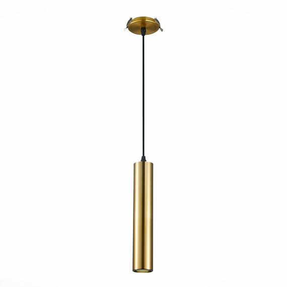 ST LUCE ST151.308.01 встраиваемый подвесной светильник Золотистый GU10 1*50W  IP20 D54xH290 220V Без ламп, изображение 2