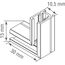 Donolux L corner DLSM CB L-образный угол-соединитель для накладного шинопровода Slim Line Mini, L30*W10,5*H15 мм, черный, изображение 2