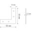 Donolux L connector DLS W L-образный соединитель для трекового шинопровода Slim Line, L55xW55 мм, белый, изображение 2