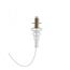 Donolux Glass DL20751 Clear Brass Декоративный стеклянный элемент прозрачный CASCATA, D105xH250 мм, с патроном 1хЕ14 40Вт макс. (латунный напатронник, металл), прозрачный провод 2000 мм