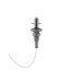 Donolux Glass DL20751 Smoky Brushed black Декоративный стеклянный элемент дымчатый CASCATA, D105xH250 мм, с патроном 1хЕ14 40Вт макс. (шлифованный черный напатронник, металл), прозрачный провод 2000 мм, изображение 3
