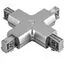 Lightstar 504149 Соединитель трековый трехфазный BARRA X-образный СЕРЫЙ