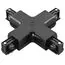 Lightstar 504147 Соединитель трековый трехфазный BARRA X-образный ЧЕРНЫЙ