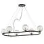 Lightstar 815267 Люстра BARI 6х10W(led) G9 ЧЕРНЫЙ МАТОВЫЙ/ЗОЛОТО
