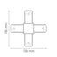 Lightstar 502146 Соединитель трековый однофазный BARRA X-образный БЕЛЫЙ, изображение 2