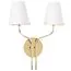 Lightstar 758622 Бра DIAFANO 2х40W G9 ЗОЛОТО/БЕЛЫЙ