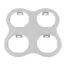 Lightstar 214646 Рамка DOMINO ROUND 2x2 МR16 БЕЛЫЙ