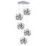 Lightstar L5PR721134 Подвес пятерной круглый EXTRA 5x3x5W(led) G9  (721134 - 5 + 572154 -1) ХРОМ