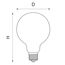 Lightstar 933104 Лампа LED FILAMENT 220V G95 E27 8W=80W 720LM 360G CL 4000K 30000H, изображение 2
