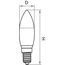 Lightstar 933504 Лампа LED FILAMENT 220V C35 E14 6W=65W 400-430LM 360G CL 4000K 30000H, изображение 2