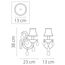 Lightstar 726611 Бра  PRINCIA 1х40W E14 (основание, напатронник БЕЛЫЙ, кристалл ПРОЗРАЧНЫЙ), изображение 2