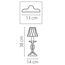 Lightstar 705912 Настольная лампа RICCIO 1х40W E14 24K ЗОЛОТО, изображение 2