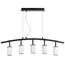 Lightstar LR735365 Люстра RULLO 5х50W GU10 ЧЕРНЫЙ/БЕЛЫЙ (571735+214436-5)