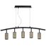 Lightstar LR735315 Люстра RULLO 5х50W GU10 ЧЕРНЫЙ/БРОНЗА (571735+214431-5)