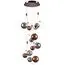 Lightstar 801189 Люстра SFERETTA LED 18х1,35W 1080LM КОФЕЙНЫЙ/МУЛЬТИКОЛОР 3000K