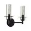LUMION 6555/2W CLASSI LN25 29 черный/дымчатый/металл/стекло Бра E14 2*40W 220V MADONNA