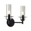 LUMION 6555/2W CLASSI LN25 29 черный/дымчатый/металл/стекло Бра E14 2*40W 220V MADONNA, изображение 3