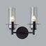 LUMION 6555/2W CLASSI LN25 29 черный/дымчатый/металл/стекло Бра E14 2*40W 220V MADONNA, изображение 5
