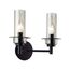 LUMION 6555/2W CLASSI LN25 29 черный/дымчатый/металл/стекло Бра E14 2*40W 220V MADONNA, изображение 3