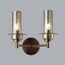 LUMION 6554/2W CLASSI LN25 27 бронза/коньячный/металл/стекло Бра E14 2*40W 220V MADONNA, изображение 5