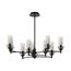 LUMION 6555/9C CLASSI LN25 30 черный/дымчатый/металл/стекло Люстра потолочная E14 9*40W 220V MADONNA