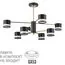 LUMION 8240/8C COMFI LN25 197 черный/латунь, металл/акрил Люстра потолочная LED GX53 8*7W 220V LANIKA