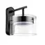 LUMION 8232/1W COMFI LN25 193 черный/прозрачный, металл/стекло Бра LED GX70 1*10W 220V NATALINA