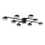 LUMION 8186/8C COMFI LN25 205 черный, металл Люстра потолочная LED GX53 8*7W 220V DABRA
