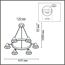 LUMION 8233/6 COMFI LN25 209 черный/золото, металл Подвесной светильник GU10 LED 6*7W 220V LAMINA, изображение 2