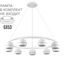 LUMION 8254/9 COMFI LN25 204 белый металл Светильник подвесной LED GX53 8*7W 220V LUAZANA