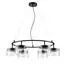 LUMION 8232/6 COMFI LN25 193 черный/прозрачный, металл/стекло Светильник подвесной LED GX70 6*10W 220V NATALINA