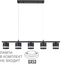 LUMION 8240/5 COMFI LN25 198 черный, металл/акрил Светильник подвесной LED GX53 5*7W 220V LANIKA
