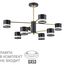 LUMION 8240/8C COMFI LN25 197 черный/латунь, металл/акрил Люстра потолочная LED GX53 8*7W 220V LANIKA