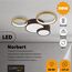 LUMION 5255/64CL LEDIO LN23 000 черный, матовое золото Люстра потолочная диммир. с ДУ LED 64W 4224Лм 220V NORBERT, изображение 3